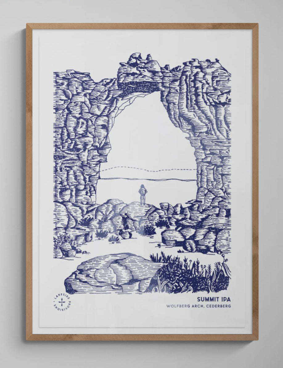 LAKESIDE FRAMED PRINT ODYSSEY PILSNER KALK BAY CAPE TOWN