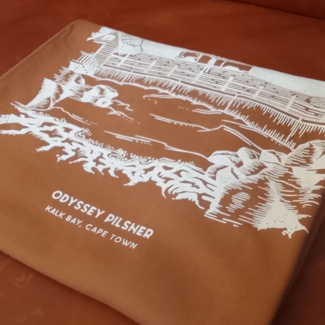 LAKESIDE T-SHIRT, ODYSSEY PILSNER KALK BAY CAPE TOWN