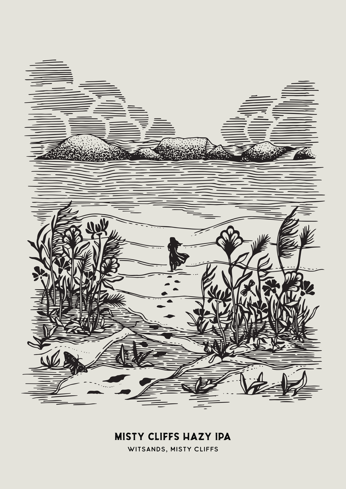 LAKESIDE T-SHIRT, MISTY CLIFFS HAZY IPA WITSANDS MISTY CLIFFS