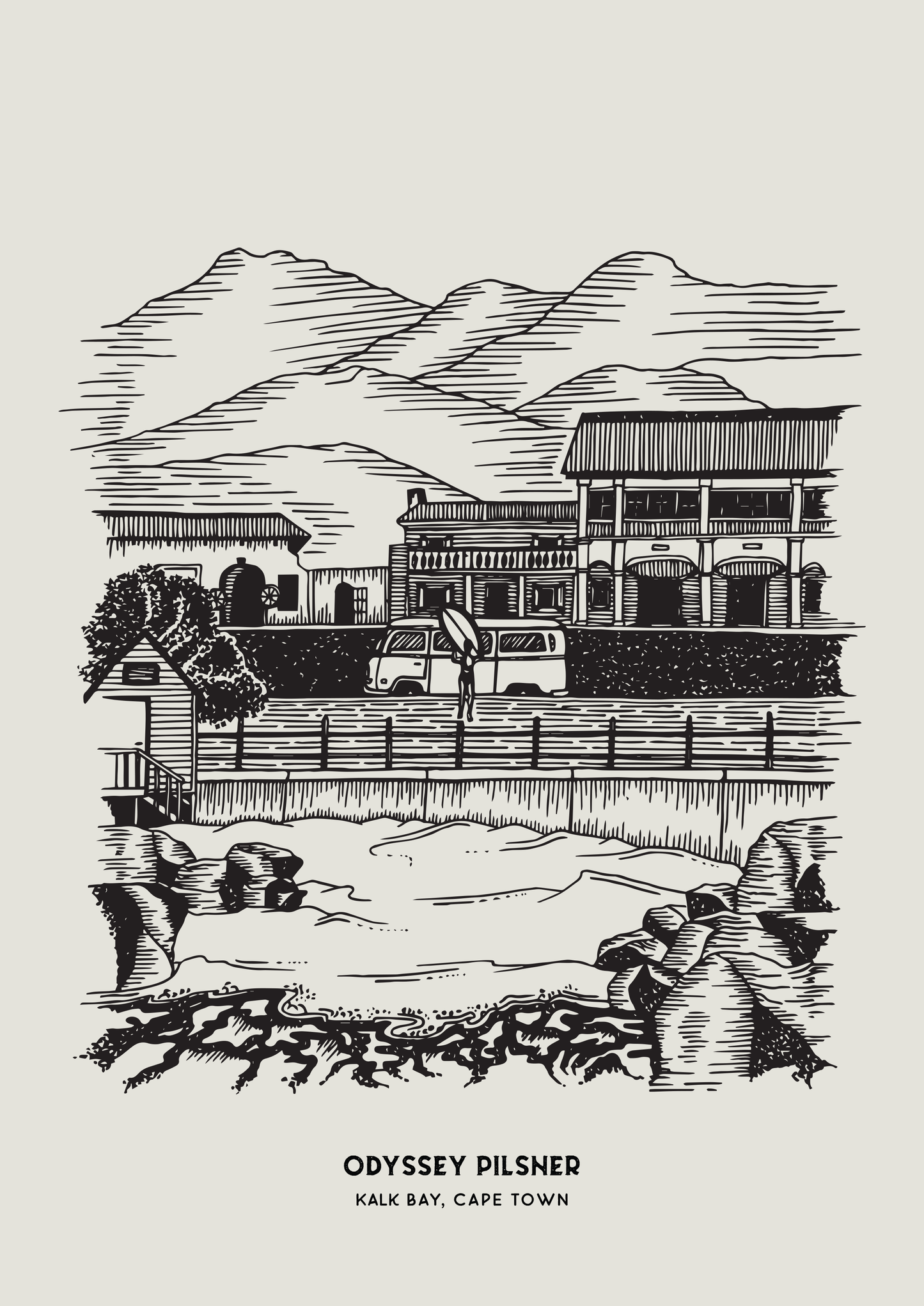 LAKESIDE CREW NECK, ODYSSEY PILSNER KALK BAY CAPE TOWN