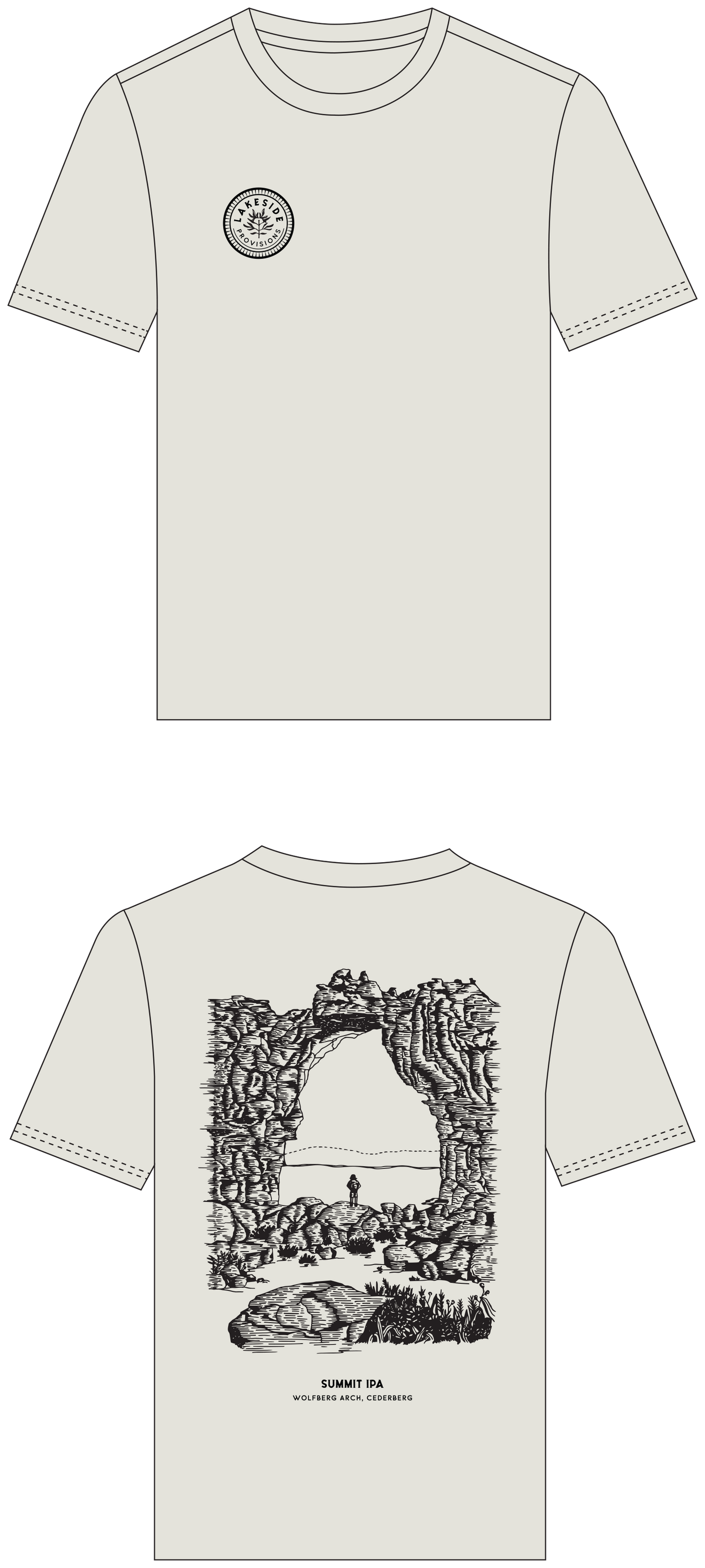 LAKESIDE T-SHIRT, SUMMIT IPA, WOLFBERG ARCH CEDERBERG