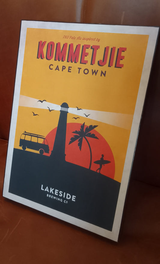 LAKESIDE POSTER WOOD PRINTS, KOMMETJIE CAPE TOWN